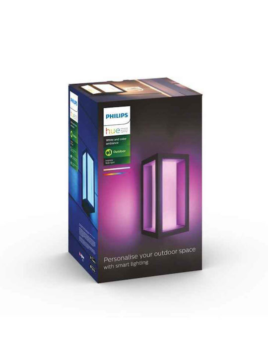 Philips Impress Επιτοίχια Εξωτερική Πλαφονιέρα LED IP44 8W με Ψυχρό Λευκό Φως 24x14x12εκ.