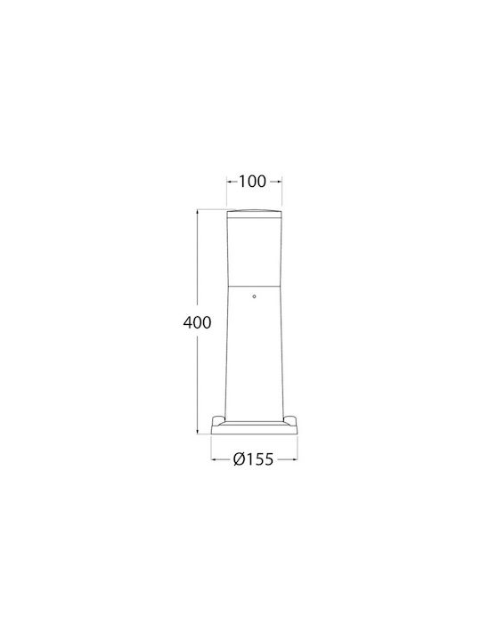 Fumagalli Outdoor Floor Lamp Small Post 8.5W IP55 for E27 Socket Gray