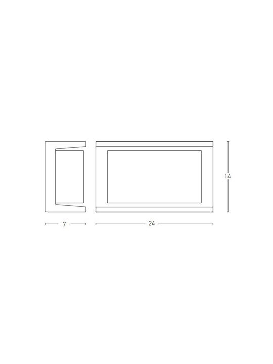 Zambelis Lights Wall-Mounted Outdoor Ceiling Light E27 IP44 7x24x14εκ.