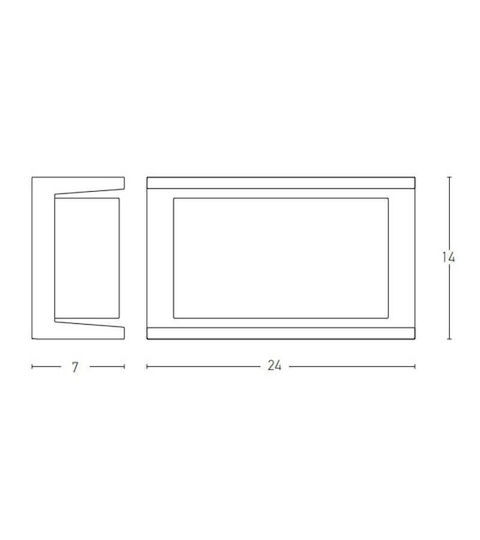 Zambelis Lights Стенен Външен Плафон E27 IP44 7x24x14εκ.