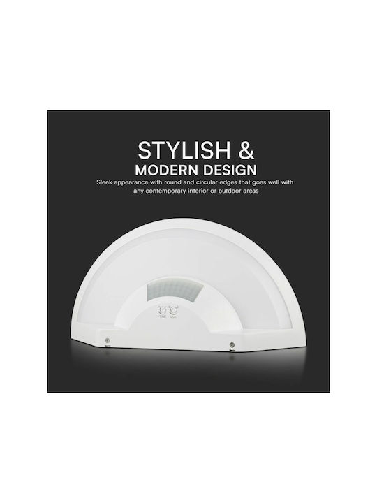 V-TAC Επιτοίχιο Εξωτερικό Φωτιστικό LED IP54 10W με Φυσικό Λευκό Φως