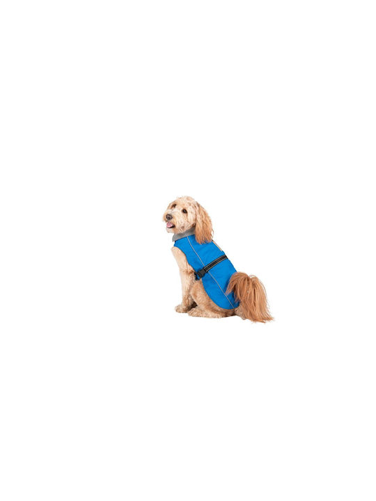 DGS Blue Waterproof Dog Coat with 30cm Back Length