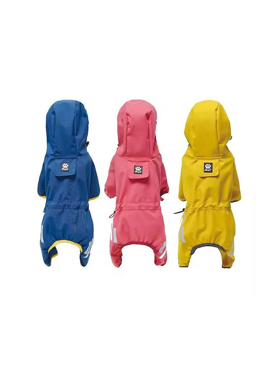 Blue Waterproof Dog Coat with Hood
