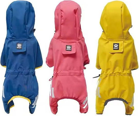 Blue Waterproof Dog Coat with Hood