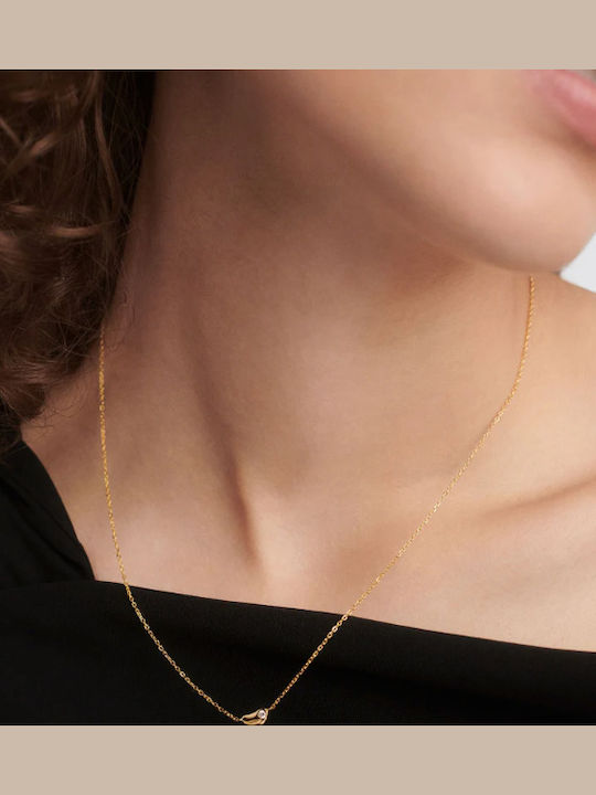 P D Paola Necklace from Gold Plated Silver with Zircon