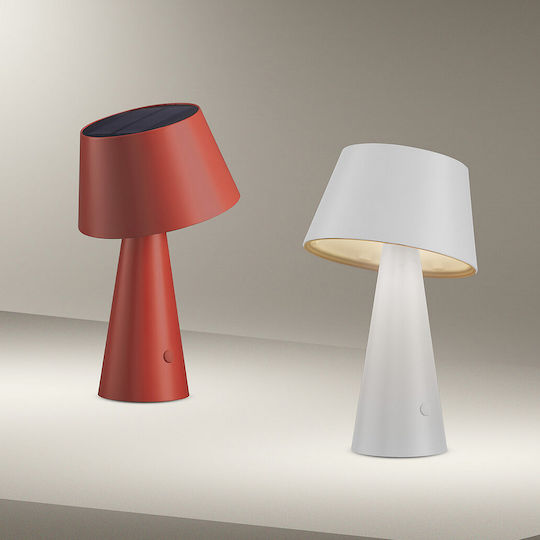 Bot Lighting Tischlampe mit Weiß Schirm und Basis
