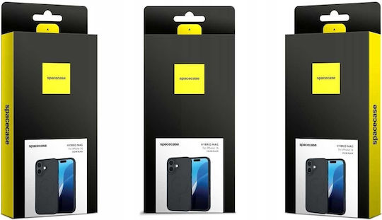 Spacecase Hybrid Magsafe Back Cover Plastic / Silicone Black (iPhone 16)