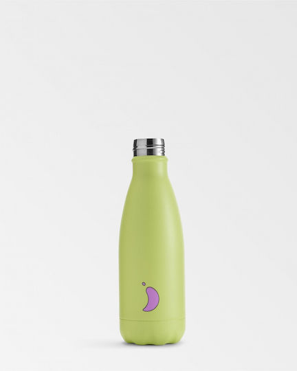 Chilly's Παιδικό Παγούρι Ανοξείδωτο με Καλαμάκι Lime 350ml