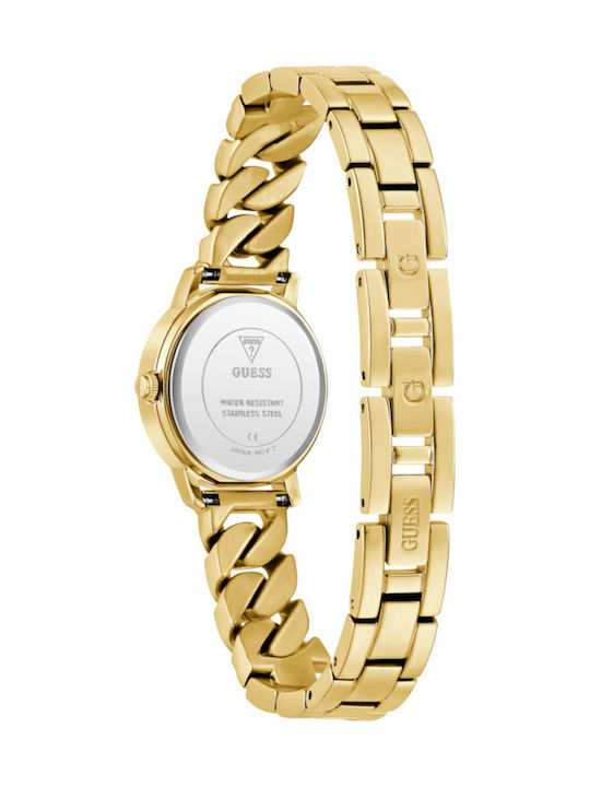 Guess Chime Women's Watch Chronograph with Gold Metal Bracelet