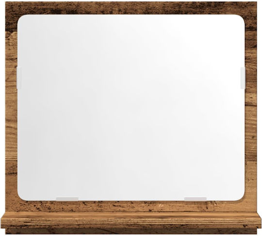 vidaXL Oglindă de Baie cu Raft & Dulap 40x11cm Maro