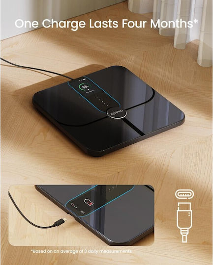 Renpho Digital Bathroom Scale with Body Fat Counter Black R-A031