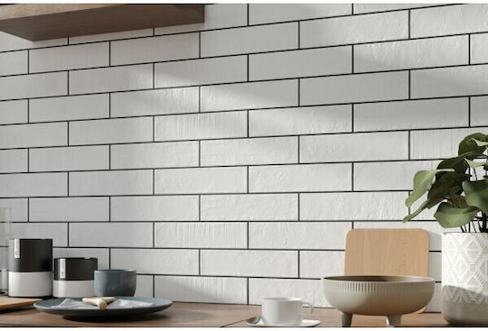 Argenta Ceramica Πλακάκι Δαπέδου Εσωτερικού Χώρου Ματ 30x7.5cm White