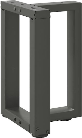 vidaXL Металик Крак На Мебел 2 Бройки Подходящ За Маса / Малка Маса / Офис 28x25x42см Антрацит