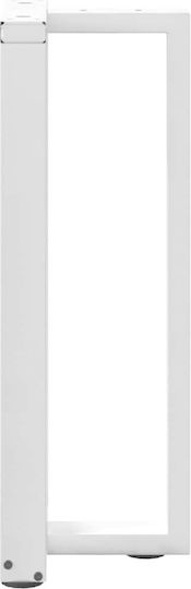 vidaXL Металик Крак На Мебел 2 Бройки Подходящ За Маса / Малка Маса / Офис 25x28x72см Бял