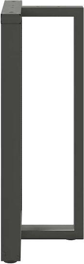 vidaXL Metallisches Möbelbein 2Stücke Für Büro / Tisch / Beistelltisch 60x35x100cm Anthrazit