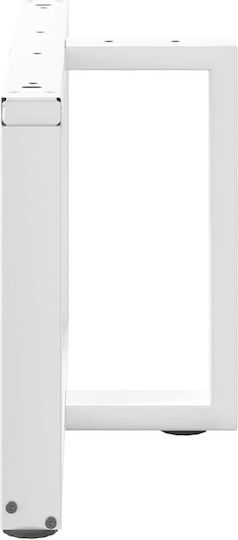 vidaXL Metallic Furniture Leg 2 Pieces Suitable for Office Table / Coffee Table 60x25x42cm White