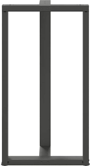 vidaXL Metallisches Möbelbein 2Stücke Für Tisch / Beistelltisch / Büro 60x35x110cm Anthrazit