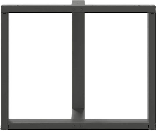 vidaXL Металик Крак На Мебел 2 Бройки Подходящ За Маса / Малка Маса / Офис 90x35x72см Антрацит