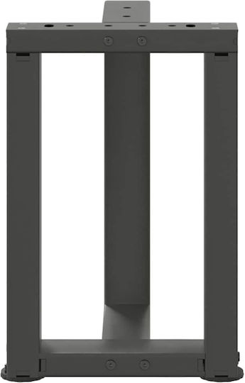 vidaXL Металик Крак На Мебел 2 Бройки Подходящ За Маса / Малка Маса / Офис 28x25x42см Антрацит