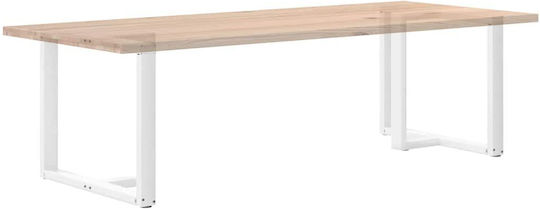 vidaXL Metallic Furniture Leg 2 Pieces Suitable for Table / Coffee Table / Office 90x35x72cm White