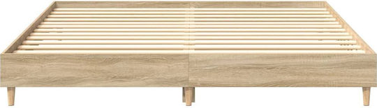 Vidaxl Πλαίσιο Κρεβατιού Χωρίς Στρώμα 180x200cm Επεξεργασμένο Ξύλο 1 Τεμ Διπλό Καφέ