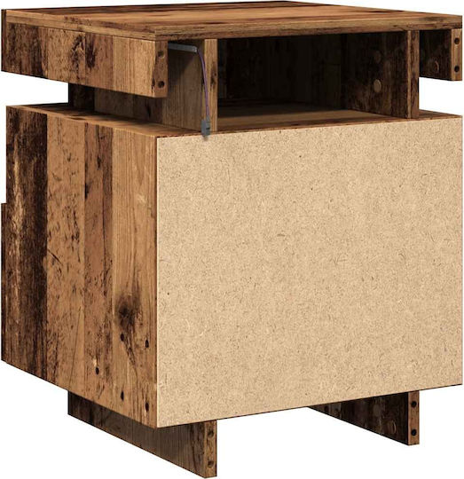 Wooden Bedside Tables Vintage Wood 2 Pieces 40x39x48.5cm