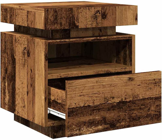 Wooden Bedside Tables Vintage Wood 2 Pieces 40x39x48.5cm