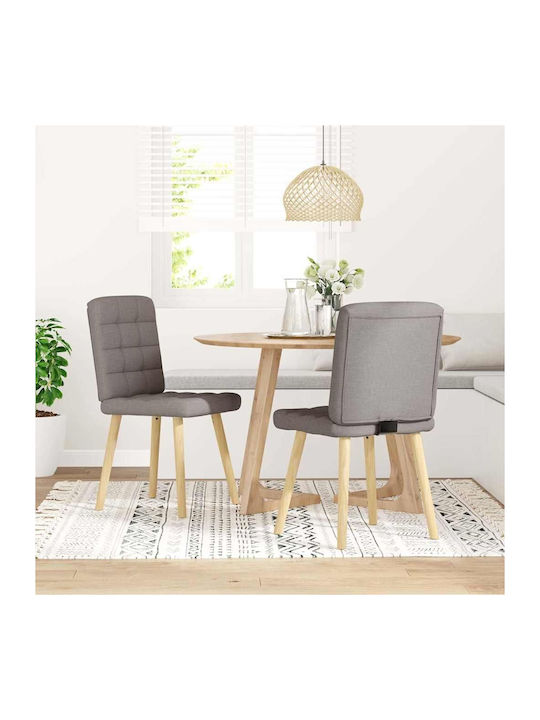 Dining Room Fabric Chair Beige-grey 45x54x86cm 2pcs