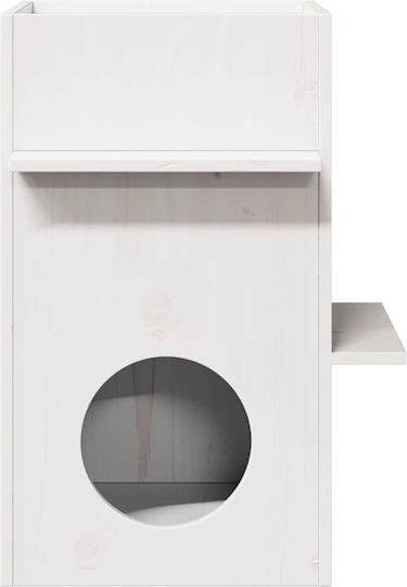 vidaXL Σπιτάκι Γάτας Λευκό 43x43x60cm