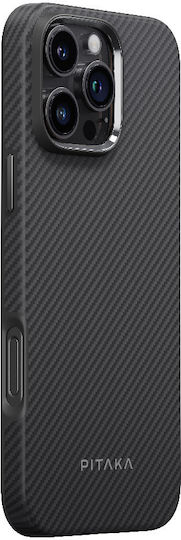 Pitaka Back Cover Δερμάτινο Μαύρο (iPhone 16 Pro)