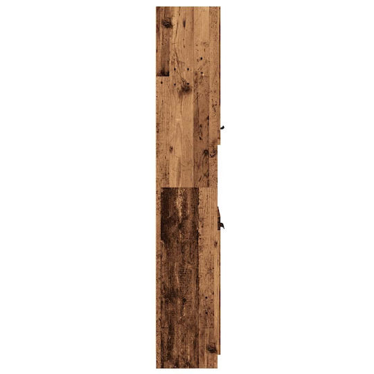 vidaXL Στήλη Μπάνιου Δαπέδου Μ32xΒ34xΥ188.5cm Καφέ