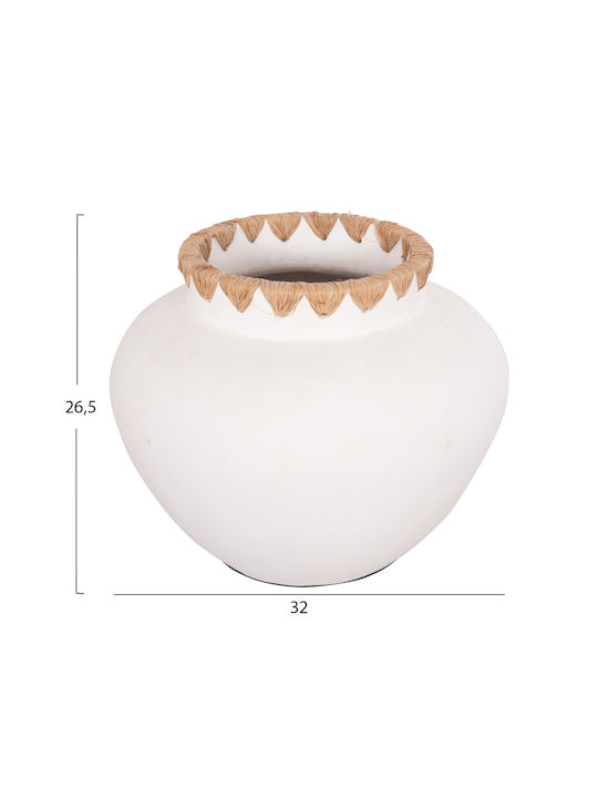 HomeMarkt Decorative Vase White 32x32x26.5cm