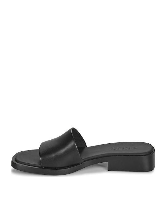 Ultrasoft Dana Flat Δερμάτινα Mules σε Μαύρο Χρώμα