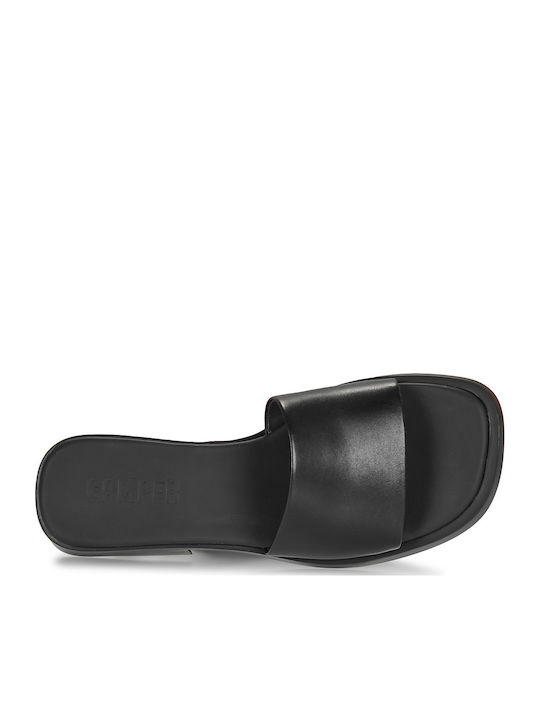 Ultrasoft Dana Flat Δερμάτινα Mules σε Μαύρο Χρώμα