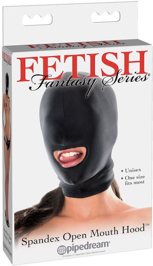 Pipedream FFS Spandex Open Mouth Hood BDSM Mask in Black Color
