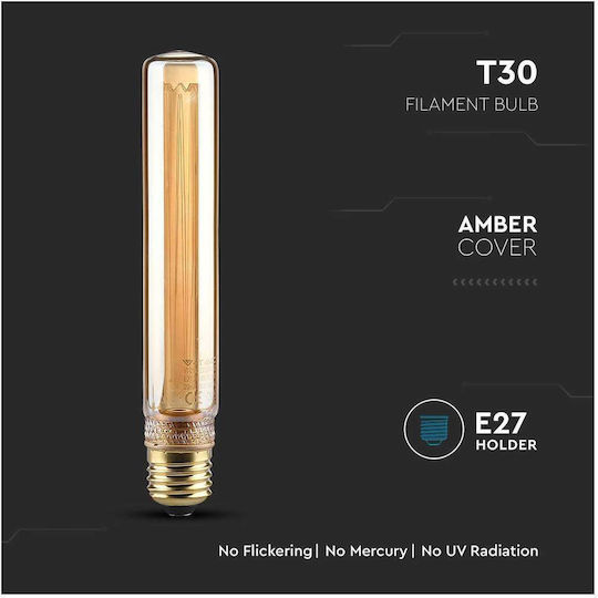 V-TAC LED крушка 2W 190mm за фасунга E27 и форма T30 Топло бяло 65лм