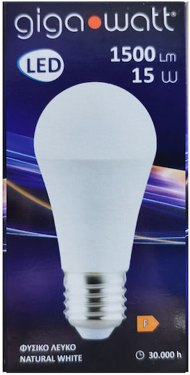 GigaWatt LED-Lampe 15W für Fassung E27 und Form A60 Naturweiß 1500lm