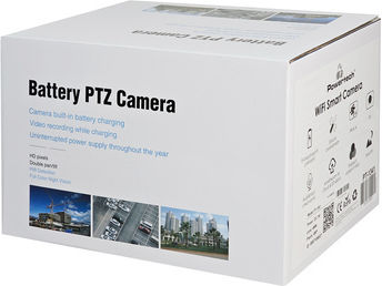 Powertech PT-1341 IP Überwachungskamera Wi-Fi Full HD+ 4MP Wasserdicht Batteriebetrieben mit Zwei-Wege-Kommunikation und Objektiv 4mm