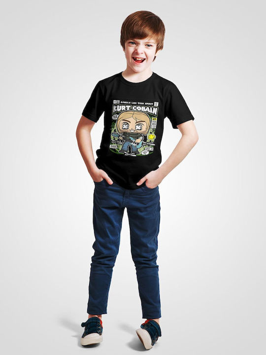 Παιδικό T-shirt Black Kurt Cobain