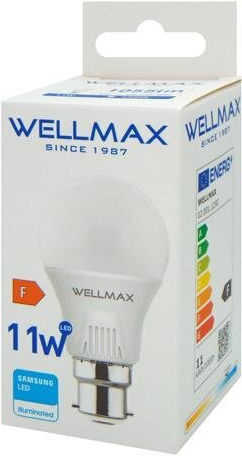 Wellmax LED-Lampe 11W für Fassung B22 und Form A60 Kühles Weiß 1050lm