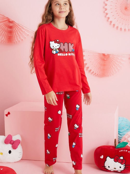 Siyah Inci Детска пижама Зимна red