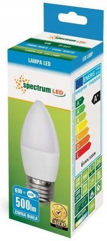 Spectrum WOJ+13062 LED Bulb 6W for Socket E27 and Shape A60 Cool White 560lm