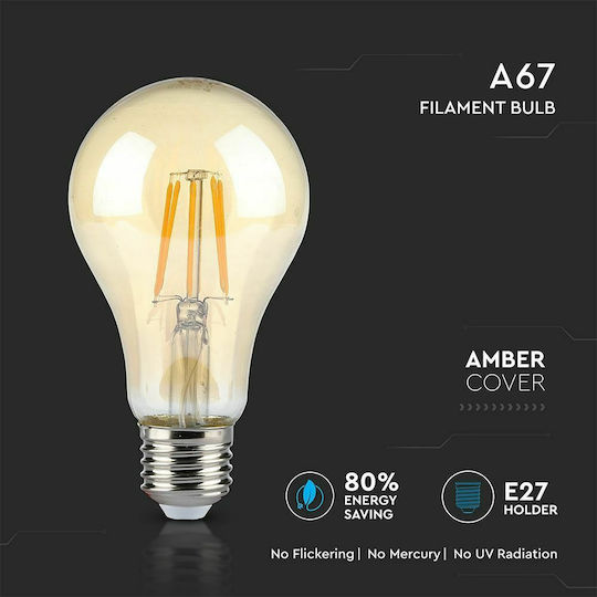 V-TAC LED Bulb 10W 105mm for Socket E27 and Shape A67 Warm White 950lm
