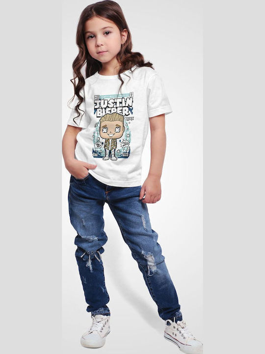Kids' T-shirt White Justin Bieber