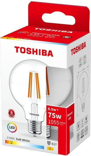 Toshiba LED крушка 8.5W за фасунга E27 и форма G95 Топло бяло