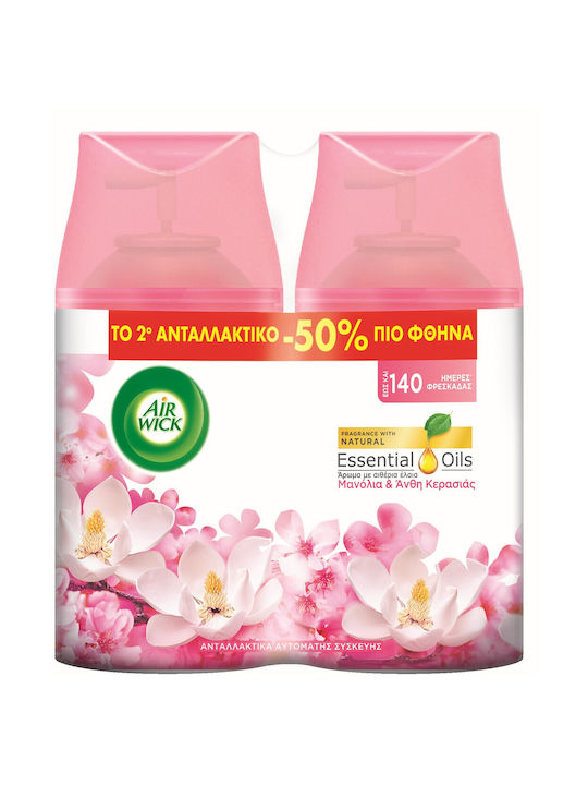 Airwick Refill for Spray Device Freshmatic with Fragrance Magnolia & Cherry Blossom 2pcs 250ml