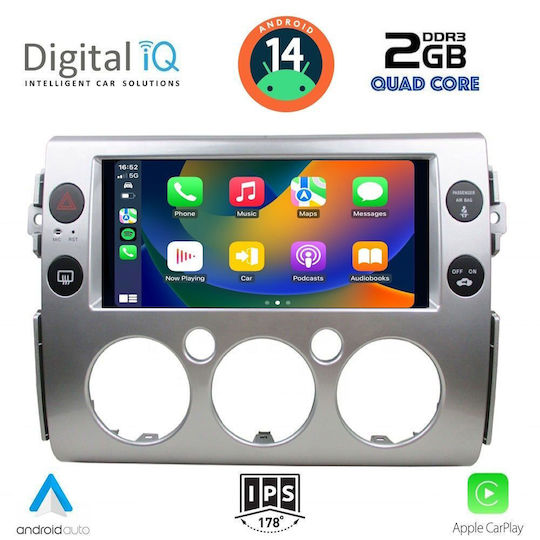 Digital IQ Ηχοσύστημα Αυτοκινήτου για Toyota FJ 2007-2013 (Bluetooth/USB/AUX/WiFi/GPS/Apple-Carplay/Android-Auto) με Οθόνη Αφής 9"