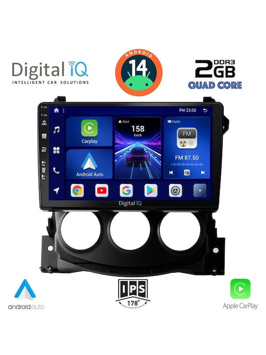 Digital IQ Sistem Audio Auto pentru Nissan 370Z 2009-2012 (Bluetooth/USB/AUX/WiFi/GPS/Apple-Carplay/Android-Auto) cu Ecran Tactil 9"