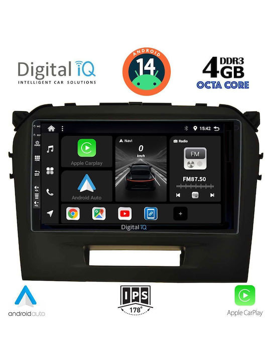 Digital IQ Car Audio System for Suzuki Vitara 2016-2022 (Bluetooth/USB/WiFi/GPS/Apple-Carplay/Android-Auto) with Touch Screen 9"