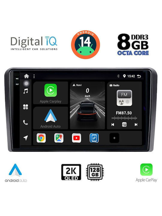 Digital IQ Ηχοσύστημα Αυτοκινήτου για Mitsubishi Outlander 2001-2005 (Bluetooth/USB/AUX/WiFi/GPS/Apple-Carplay/Android-Auto) με Οθόνη Αφής 9"